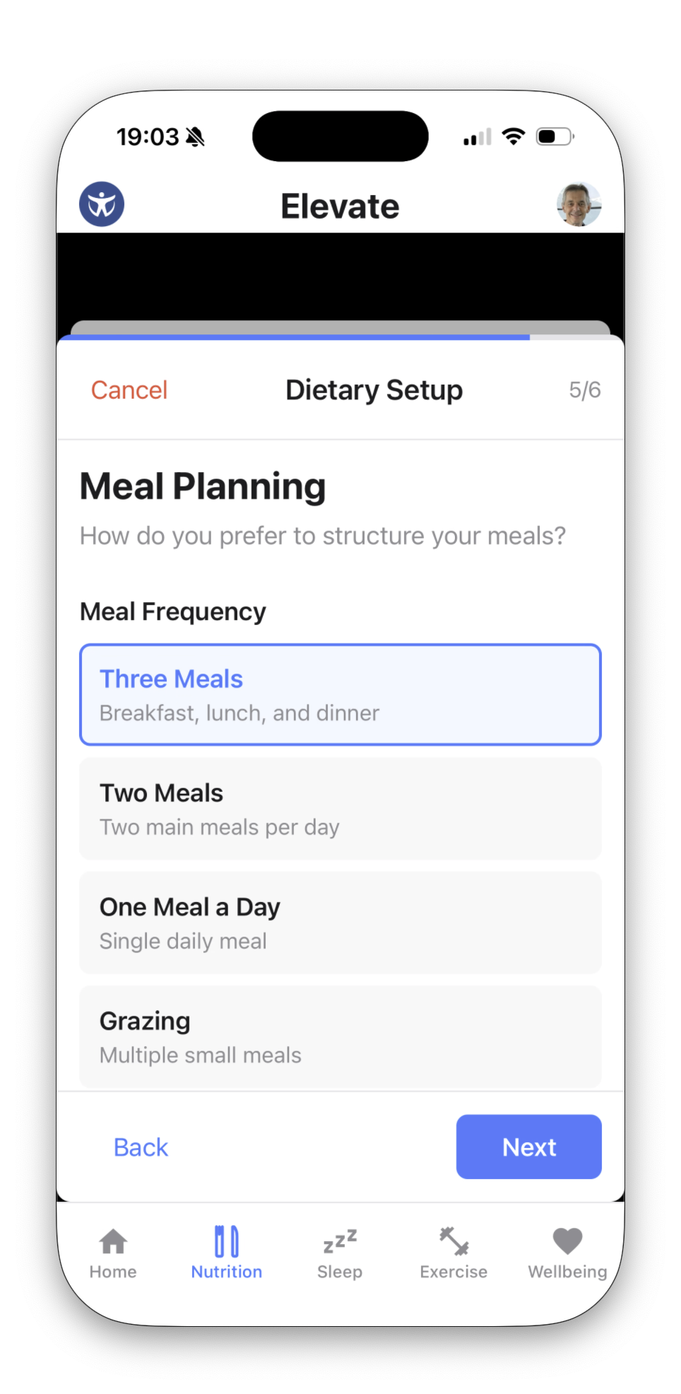 Meal frequency preferences